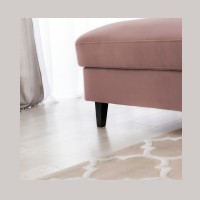 Canapé d'angle convertible rose angle gauche 4 places FABLE 