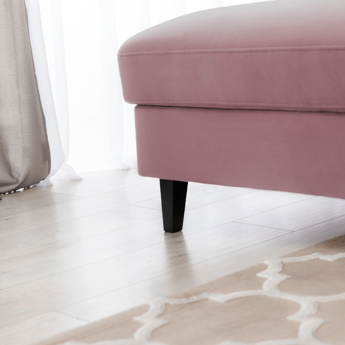 Canapé d'angle convertible rose foncé angle gauche 4 places FABLE 