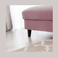 Canapé d'angle convertible rose foncé angle gauche 4 places FABLE 