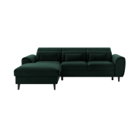 Canapé d'angle convertible vert foncé angle gauche 4 places FABLE 