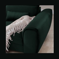 Canapé d'angle convertible vert foncé angle gauche 4 places FABLE 