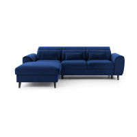 Canapé d'angle convertible bleu marine angle gauche 4 places FABLE 