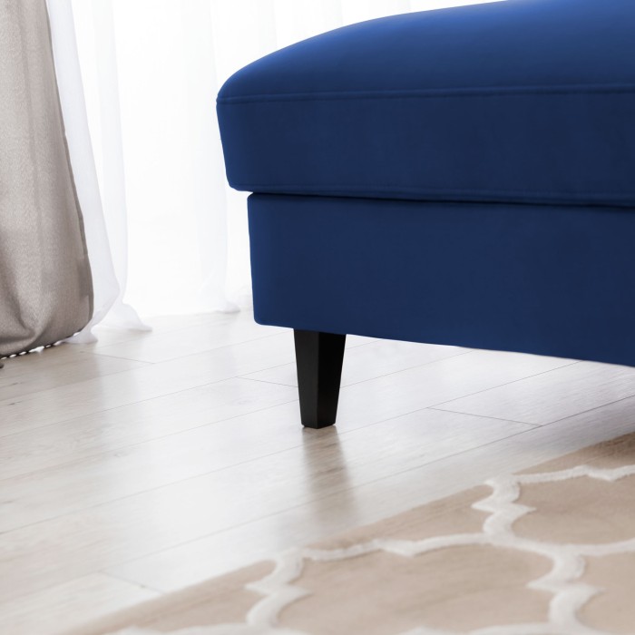 Canapé d'angle convertible bleu marine angle gauche 4 places FABLE 