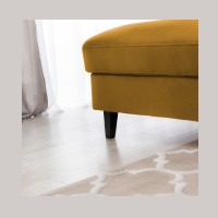 Canapé d'angle convertible jaune angle gauche 4 places FABLE 