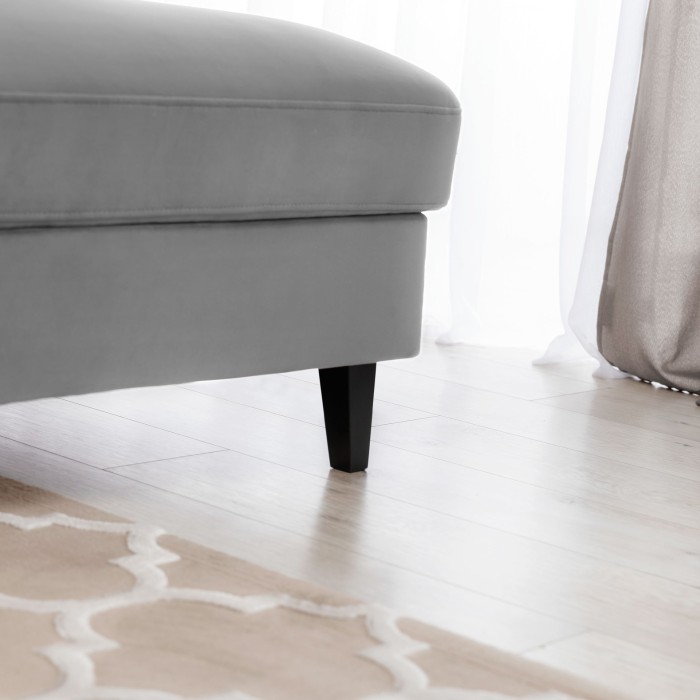 Canapé d'angle convertible gris angle droit 4 places FABLE 