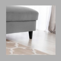 Canapé d'angle convertible gris angle droit 4 places FABLE 