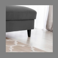 Canapé d'angle convertible gris foncé angle droit 4 places FABLE 
