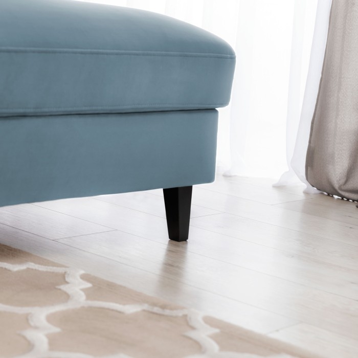 Canapé d'angle convertible bleu angle droit 4 places FABLE 