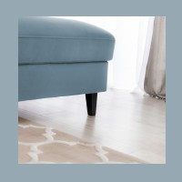 Canapé d'angle convertible bleu angle droit 4 places FABLE 