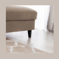 Canapé d'angle convertible marron angle droit 4 places FABLE 
