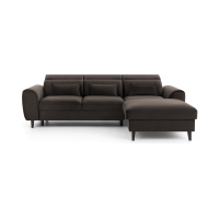 Canapé d'angle convertible chocolat angle droit 4 places FABLE 