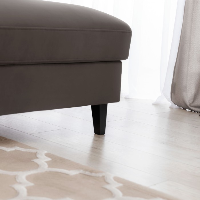Canapé d'angle convertible chocolat angle droit 4 places FABLE 