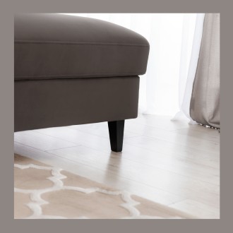 Canapé d'angle convertible chocolat angle droit 4 places FABLE 