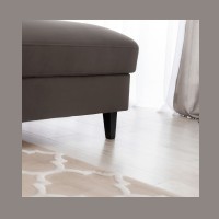 Canapé d'angle convertible chocolat angle droit 4 places FABLE 