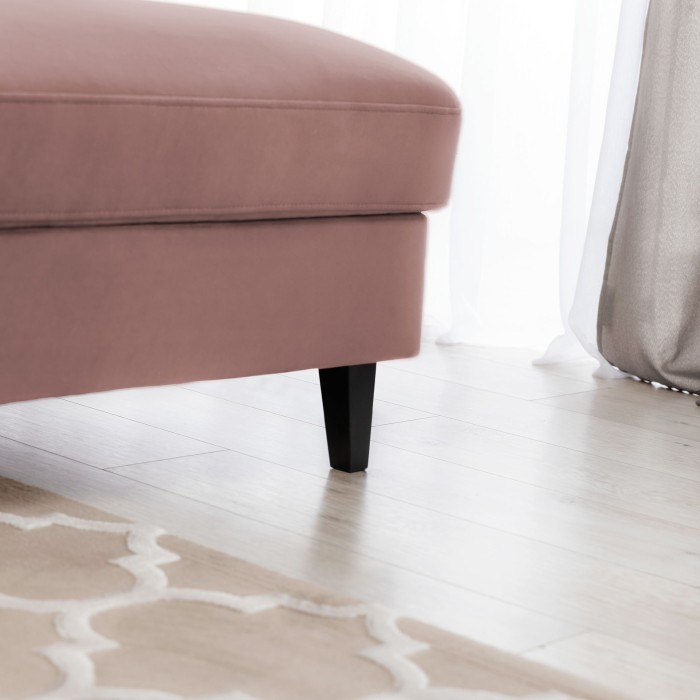 Canapé d'angle convertible rose angle droit 4 places FABLE 