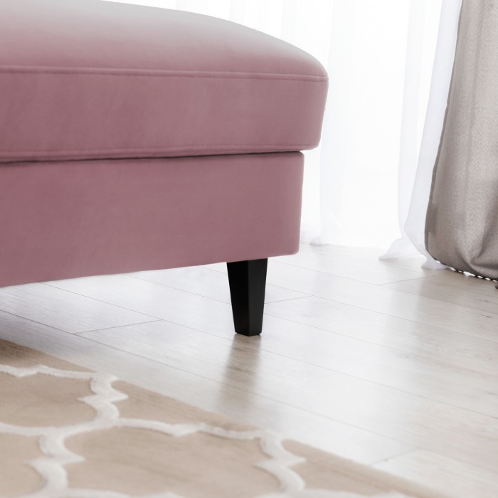 Canapé d'angle convertible rose foncé angle droit 4 places FABLE 