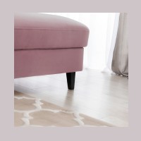 Canapé d'angle convertible rose foncé angle droit 4 places FABLE 
