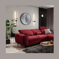 Canapé d'angle convertible rouge angle droit 4 places FABLE 