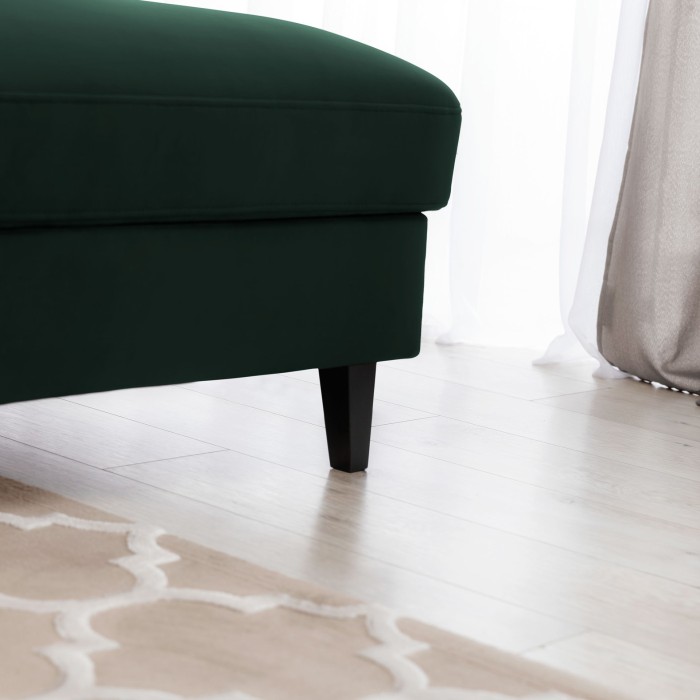 Canapé d'angle convertible vert foncé angle droit 4 places FABLE 