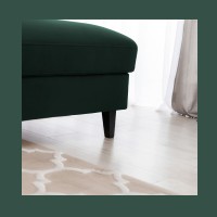 Canapé d'angle convertible vert foncé angle droit 4 places FABLE 