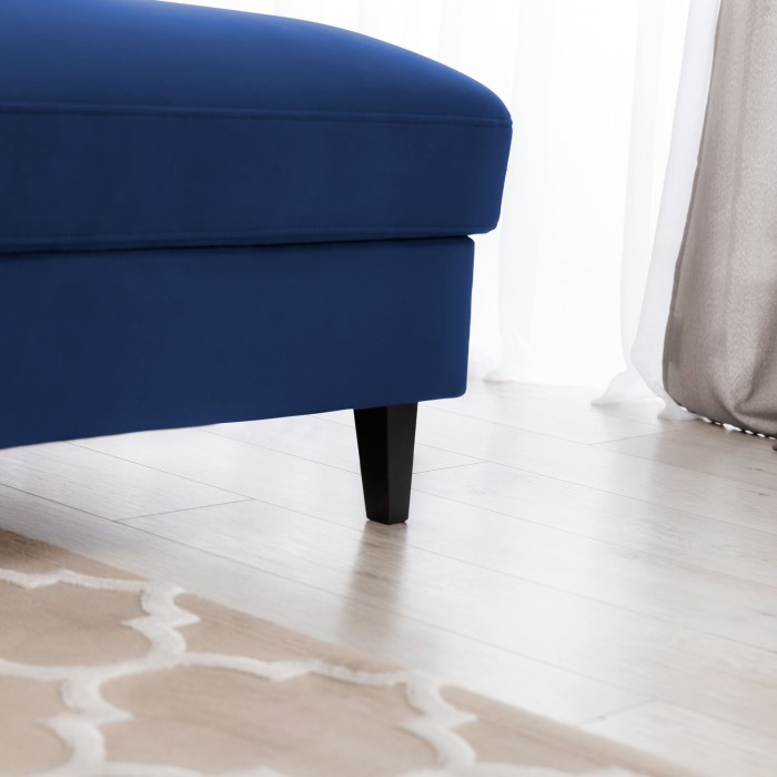 Canapé d'angle convertible bleu marine angle droit 4 places FABLE 