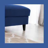 Canapé d'angle convertible bleu marine angle droit 4 places FABLE 
