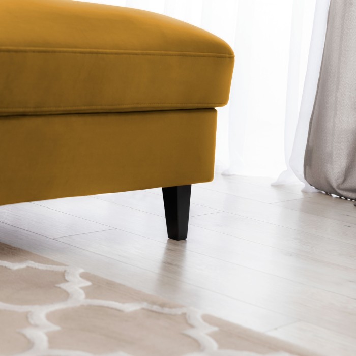 Canapé d'angle convertible jaune angle droit 4 places FABLE 