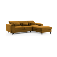 Canapé d'angle convertible jaune angle droit 4 places FABLE 