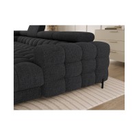 Canapé panoramique convertible Gris foncé angle gauche FERARIA 358x93x202cm 