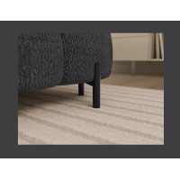 Canapé panoramique convertible Gris foncé angle gauche FERARIA 358x93x202cm 
