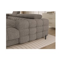Canapé panoramique convertible Beige foncé angle gauche FERARIA 358x93x202cm 