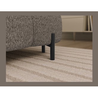 Canapé panoramique convertible Beige foncé angle gauche FERARIA 358x93x202cm 