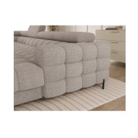 Canapé panoramique convertible Beige clair angle gauche FERARIA 358x93x202cm 