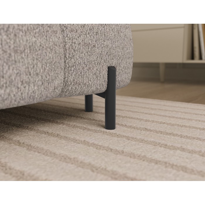 Canapé panoramique convertible Beige clair angle gauche FERARIA 358x93x202cm 