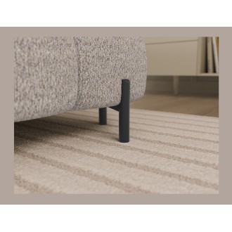 Canapé panoramique convertible Beige clair angle gauche FERARIA 358x93x202cm 
