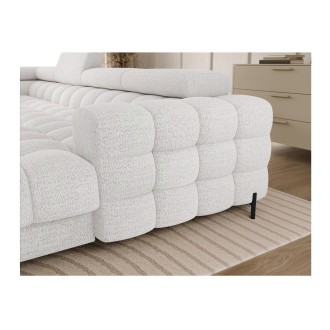 Canapé panoramique convertible Blanc angle gauche FERARIA 358x93x202cm 