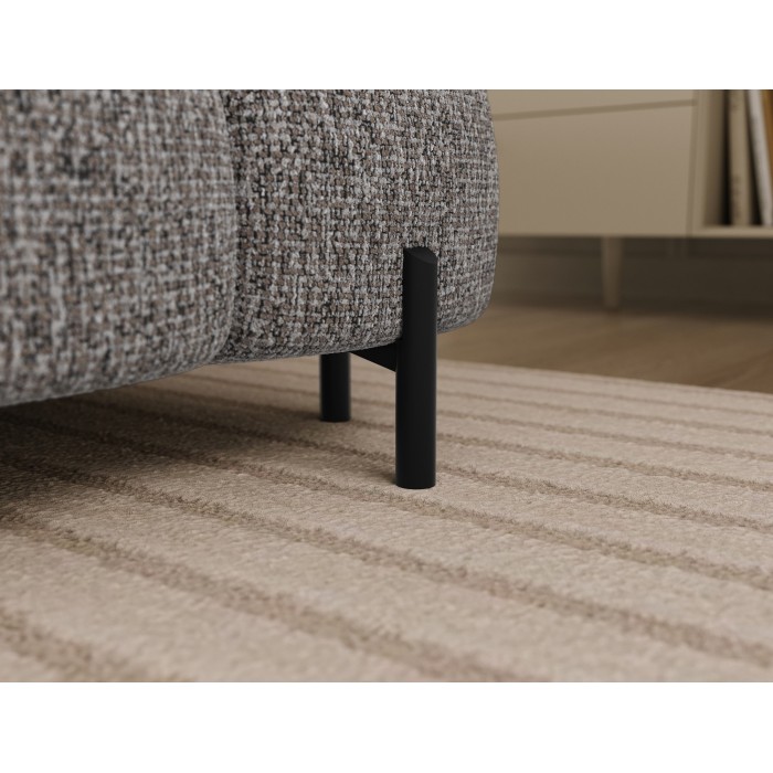 Canapé panoramique convertible Gris chiné angle gauche FERARIA 358x93x202cm 