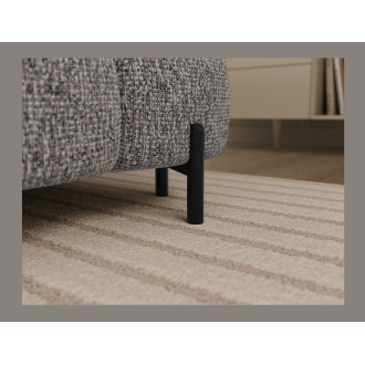 Canapé panoramique convertible Gris chiné angle gauche FERARIA 358x93x202cm 