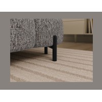 Canapé panoramique convertible Gris chiné angle gauche FERARIA 358x93x202cm 