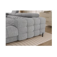 Canapé panoramique convertible Gris clair angle gauche FERARIA 358x93x202cm 