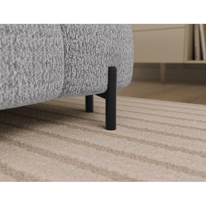 Canapé panoramique convertible Gris clair angle gauche FERARIA 358x93x202cm 