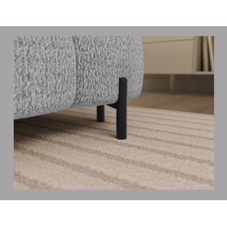 Canapé panoramique convertible Gris clair angle gauche FERARIA 358x93x202cm 
