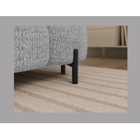 Canapé panoramique convertible Gris clair angle gauche FERARIA 358x93x202cm 