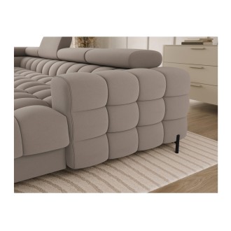 Canapé panoramique convertible Beige angle gauche FERARIA 358x93x202cm 