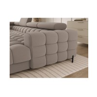 Canapé panoramique convertible Beige angle gauche FERARIA 358x93x202cm 