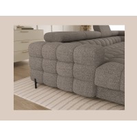 Canapé panoramique convertible Beige foncé angle droit FERARIA 358x93x202cm 
