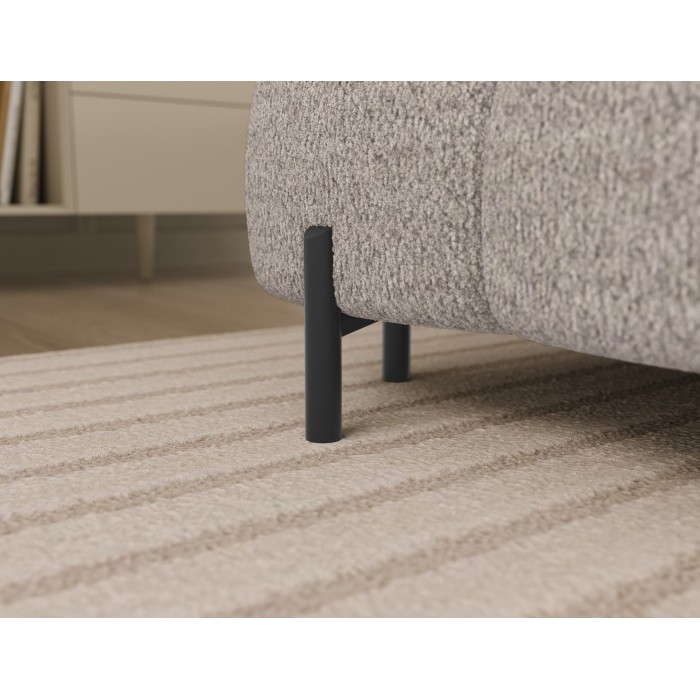 Canapé panoramique convertible Beige clair angle droit FERARIA 358x93x202cm 