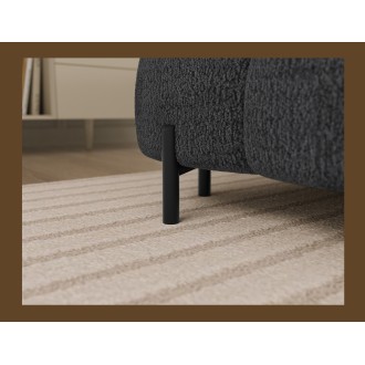 Canapé panoramique convertible Charbon angle droit FERARIA 358x93x202cm 