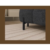 Canapé panoramique convertible Charbon angle droit FERARIA 358x93x202cm 