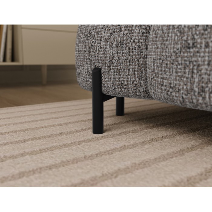 Canapé panoramique convertible Gris chiné angle droit FERARIA 358x93x202cm 